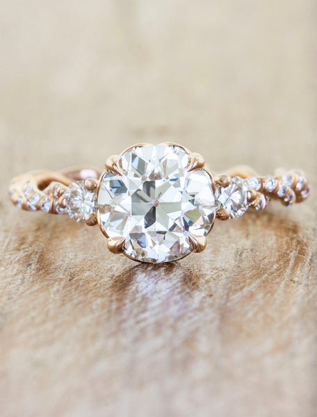 Twist Engagement ring - Twist Diamond Ring - Do Amore